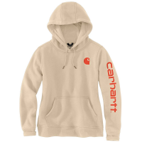 Carhartt  102791 Factory 2nd Women's Clarksburg Graphic Sleeve Pullover Sweatshirt - White Truffle Small Regular