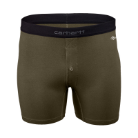 Carhartt Mens UU0174M Force 5-Inch Stretch Cotton Button Fly Boxer Brief - Burnt Olive 2X-Large Regular