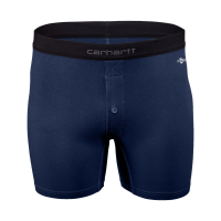 Carhartt Mens UU0174M Force 5-Inch Stretch Cotton Button Fly Boxer Brief - Navy Large Regular