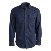 Timberland PRO Mens A236V Flame-Resistant Cotton Core Button Front Shirt - Navy Large Regular