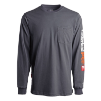 Timberland PRO Mens A1V8D Flame-Resistant Cotton Core Pocket T-Shirt with Logo - Charcoal X-Large Regular
