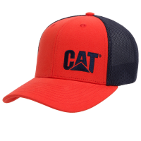 CAT Mens 1090007 Cat Trademark Trucker Hat - Orange One Size Fits All