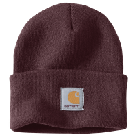 Carhartt | Men's A18 Closeout Acrylic Watch Cap | Deep Wine | One Size Fits All | 100% Acrylic Knit | Beanie | Dungarees