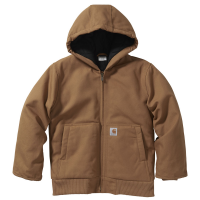Carhartt  CP8545 Active Jac Flannel Quilt Lined - Boys - Carhartt Brown Large (14-16)
