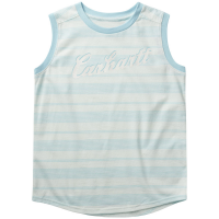 Carhartt  CA9870 Sleeveless Crewneck Stripe T-Shirt - Girls - Blue Glass X-Small (7)