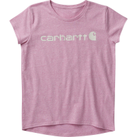 Carhartt  CA9872 Short-Sleeve Crewneck Core Logo T-Shirt - Girls - Raspberry Rose Heather X-Large (14)