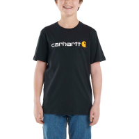 Carhartt  CA6156 Short-Sleeve Logo Tee - Boys - Caviar Black 4 Child