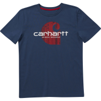 Carhartt  CA6241 Short-Sleeve Woodgrain C T-Shirt - Boys - Dark Denim 7 Child