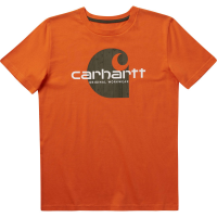 Carhartt  CA6241 Short-Sleeve Woodgrain C T-Shirt - Boys - Exotic Orange 4 Child