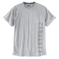 Carhartt Mens 105202 Closeout Carhartt Force Relaxed Fit Midweight Short-Sleeve Logo Graphic T-Shirt  - Heather Gray 3X-Large Regular