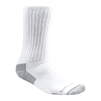 Carhartt Mens A623 Closeout All-Season Cotton Crew Sock 3-Pack - White X-Large