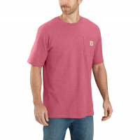 Carhartt | Men's K87 Short Sleeve Pocket T-Shirt | Rosewood Heather | 3X-Large Tall | Original Fit | 100% Cotton | 6.75 Ounce | Dungarees