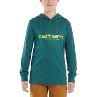 Carhartt  CA6278 Long-Sleeve Hooded Graphic T-Shirt - Boys - Deep Teal Heather 4 Toddler