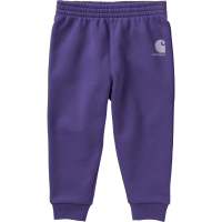 Carhartt  CK9458 Elastic Waist Fleece Logo Pant - Girls - Ultra Violet 3 Months