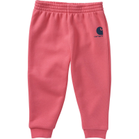Carhartt  CK9458 Elastic Waist Fleece Logo Pant - Girls - Pink Lemonade 6 Months