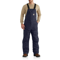 Carhartt Mens 102691 Factory 2nd Flame Resistant Quick Duck Bib Overall - Quilt Lined - Dark Navy 32W x 32L