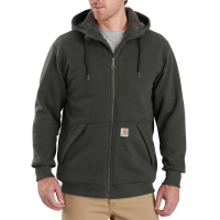Carhartt Mens 103308 Factory 2nd Rain Defender Relaxed Fit Midweight Sherpa-Lined Full-Zip Sweatshirt - Peat Large Tall