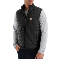 Carhartt | Men's 102286 Factory 2nd Gilliam Vest | Black | X-Large Tall | Quilt Lined | 100% Nylon Cordura'| 100 Gram Polyester Insulation | Dungarees