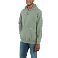 Carhartt Mens K288 Factory 2nd Loose Fit Midweight Logo Sleeve Graphic Sweatshirt - Leaf Green Heather 2X-Large Tall