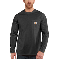 Carhartt Mens 100393 Factory 2nd Force Long Sleeve Pocket T-Shirt - Carbon Heather X-Large Tall