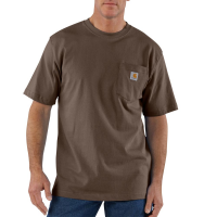 Carhartt | Men's K87 Factory 2nd Short Sleeve Pocket T-Shirt | Dark Brown | X-Large Regular | Original Fit | 100% Cotton | 6.75 Ounce | Dungarees
