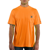 Carhartt Mens 100493 Factory 2nd Force Color Enhanced Short Sleeve T-Shirt - Bright Orange Large Regular