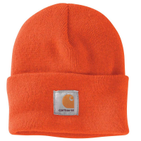 Carhartt | Men's A18 Factory 2nd Acrylic Watch Cap | Bright Orange | One Size Fits All | 100% Acrylic Knit | Beanie | Dungarees