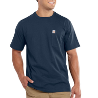 Carhartt Mens 101125 Factory 2nd Maddock Short Sleeve Pocket T-Shirt - Navy Medium Regular