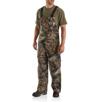 Carhartt | Men's 101226 Factory 2nd Camo Duck Bib Overall | Mossy Oak Break-Up Country | Large Tall | Quilt Lined | 100% Cotton Duck| 12 Ounce | Dungarees