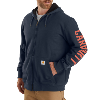 Carhartt Mens 104637 Factory 2nd Rain Defender Fleece Lined Graphic Sweatshirt - New Navy Medium Regular