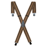 Wolverine Mens WV49002 Striped Work Suspender - Chestnut/Black One Size Fits All
