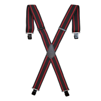 Wolverine Men's WV49002 Striped Work Suspender - Black / Red One Size Fits All