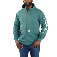 Carhartt Mens 105443 Rain Defender Loose Fit Fleece-Lined Logo Graphic Sweatshirt - Slate Green Heather 4X-Large Regular