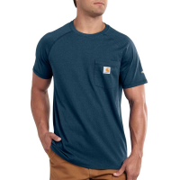 Carhartt | Men's 100410 Factory 2nd Force Short Sleeve Pocket T-Shirt | Light Huron Heather | Small Regular | Relaxed Fit | 65% Cotton / 35% Polyester | 5.75 Ounce | Dungarees