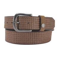 Carhartt Mens A0005778 Saddle Leather Basketweave Belt - Brown 34W