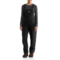 Carhartt  102740 Factory 2nd Women's Full Swing Cryder Bib Overalls - Quilt Lined - Black X-Small Short