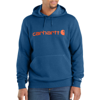 Carhartt Mens 103873 Factory 2nd Force Delmont Signature Graphic Hooded Sweatshirt - Light Huron Heather Medium Regular