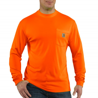 Carhartt Mens 100494 Factory 2nd Force Color Enhanced Long Sleeve T-Shirt - Bright Orange 2X-Large Regular