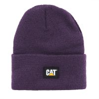 CAT Mens 1090026 Cat Label Cuff Beanie - Purple Velvet One Size Fits All