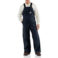 Carhartt Mens 101626 Flame-Resistant Duck Bib Overall - Quilt Lined - Dark Navy 30W x 28L
