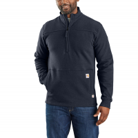 Carhartt Mens 105012 Flame Resistant Rain Defender Relaxed Fit Mock Neck Fleece Pullover - Navy X-Large Tall