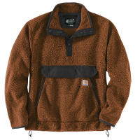 Carhartt Mens 104991 Relaxed Fit Fleece Pullover - Burnt Sienna/Black Heather 2X-Large Tall