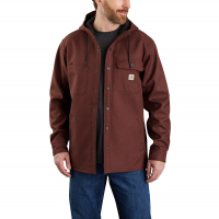 Carhartt Mens 105022 Rain Defender Relaxed Fit Heavyweight Hooded Shirt Jac - Dark Cedar Medium Regular
