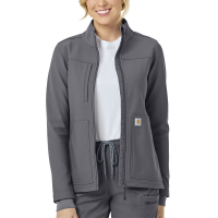 Carhartt  C81023 Women's Rugged Flex Modern Fit Bonded Fleece Jacket - Pewter 2X-Large Regular