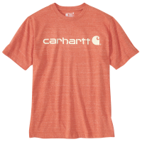 Carhartt Mens K195 Short Sleeve Logo T-Shirt - Desert Orange Snow Heather Medium Regular