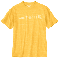 Carhartt Mens K195 Short Sleeve Logo T-Shirt - Solar Yellow Snow Heather Medium Regular