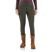 Carhartt  105020 Women's Force Fitted Heavyweight Lined Legging - Oyster Gray 2X-Large Regular