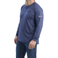 Ariat Men's 10041476 Flame-Resistant Air Service Long Sleeve T-Shirt - Navy Heather Large Tall