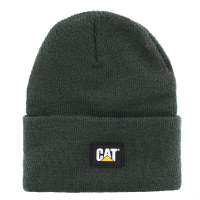 CAT Mens 1090026 Cat Label Cuff Beanie - Army Moss One Size Fits All