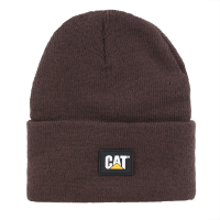 CAT Mens 1090026 Cat Label Cuff Beanie - Coffee Bean One Size Fits All